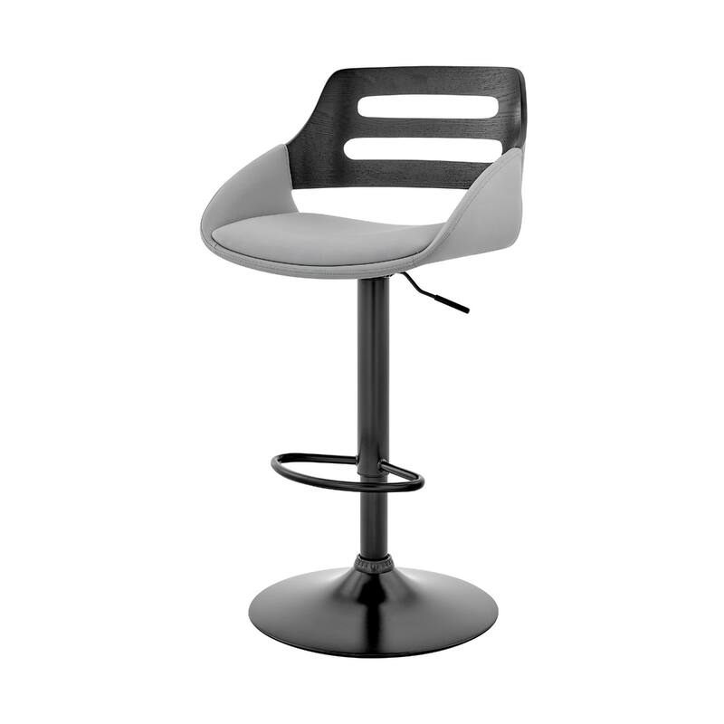 Fabric Swivel Bar Chair with Footrest and Adjustable Height - 19” x 20” x 43” (D x W x H)