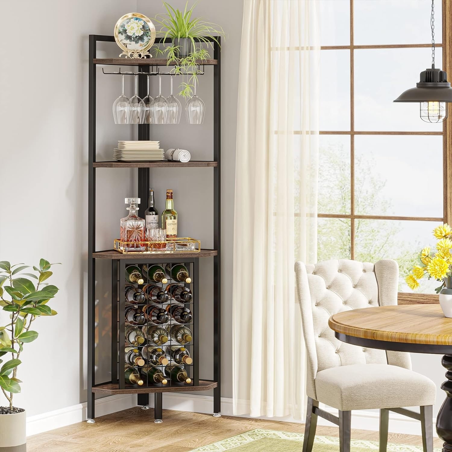 Ubuy Metal Wine And Glass Rack Wine Storage Wrought Iron Wine