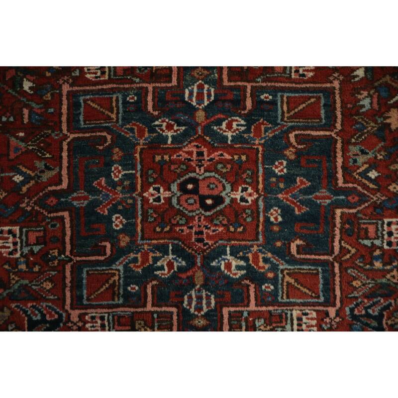 Hand Knotted Oriental 100% Wool Carpet Traditional Tribal Oranges & Rust Gharajeh Area Rug - 6' 4'' X 4' 6''