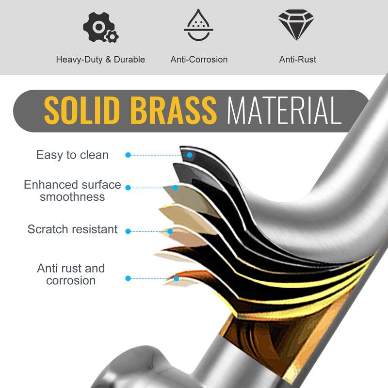 WOWOW Modern Foldable Filling Faucet with Dual-Joint Swivel Arm