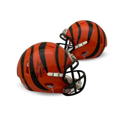 Joe Burrow Autographed Cincinnati Bengals Signed Football Mini Helmet Fanatics Authentic COA - 8'6" x 11'6"