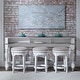 preview thumbnail 9 of 8, Magnolia Manor Antique White Weathered Bark Console Bar Table