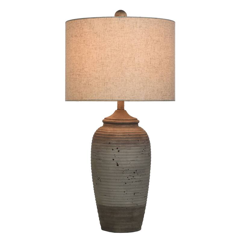 Charlotte Polyresin Table Lamp - Linen Shade