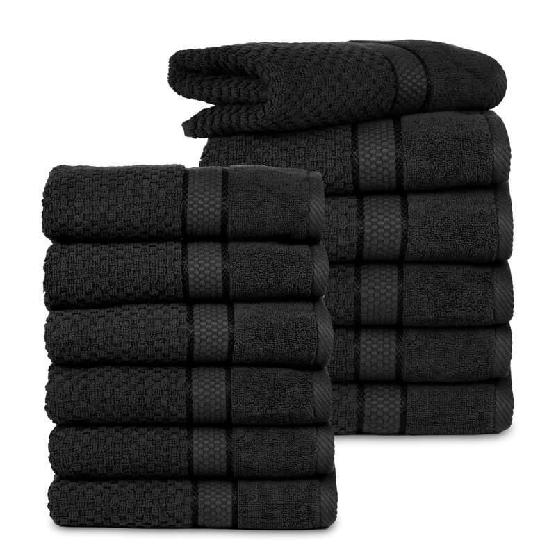 Hand Towels Popcorn Textured-Quick Drying 18 X 28 Inch by Ample Decor