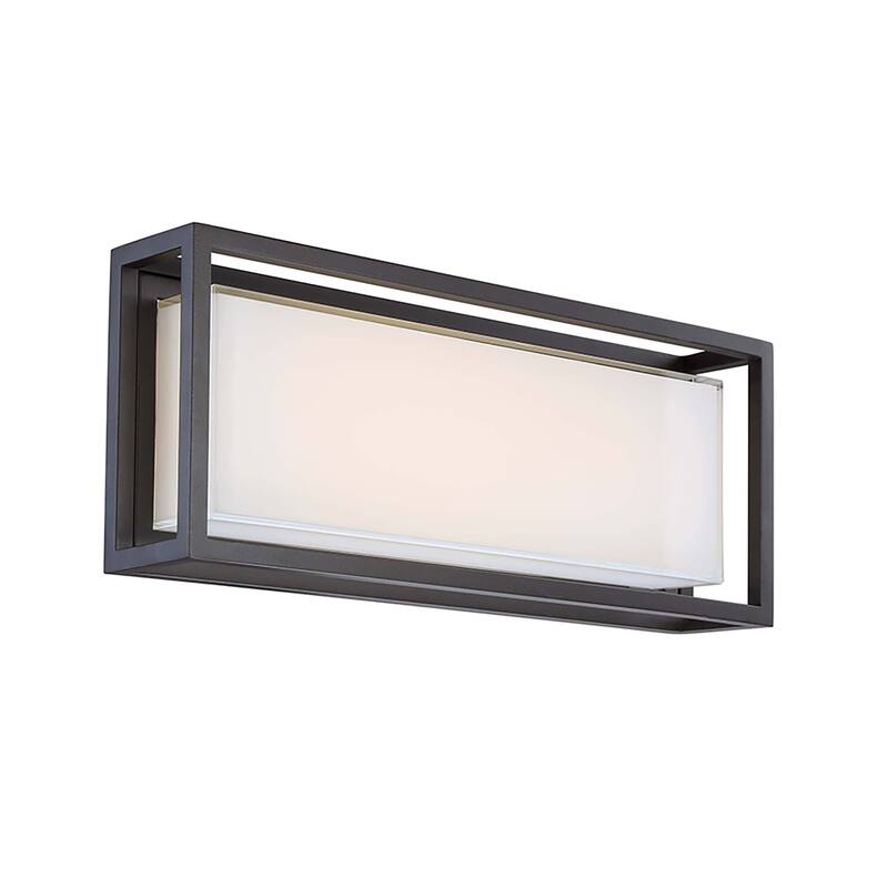 Framed 8in LED Indoor or Outdoor Wall Light 3000K - Bronze - 20-inch