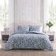 preview thumbnail 3 of 13, Nautica Tortola Reversible Cotton Comforter Set Blue - King