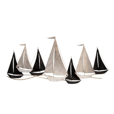 Metal 50" Sailboats, Multi Wb 2"H