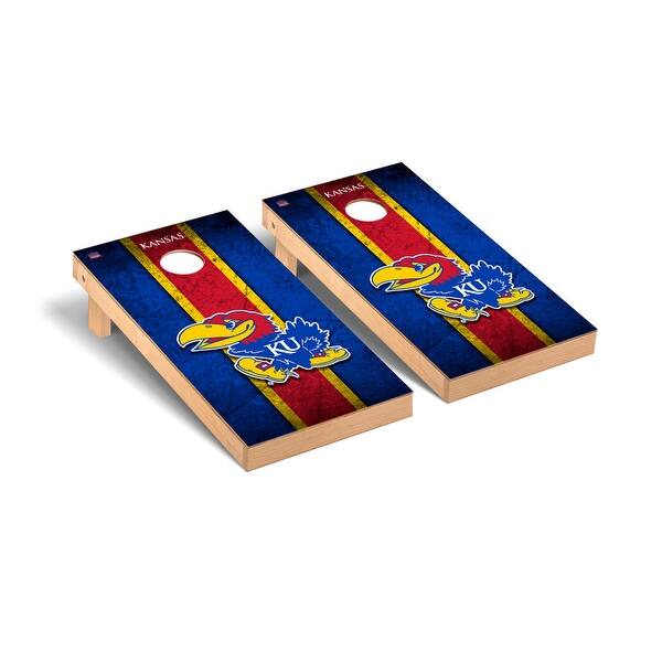slide 2 of 5, Kansas KU Jayhawks 2x4 Pro Cornhole Boards - V6 Include Carrying Case