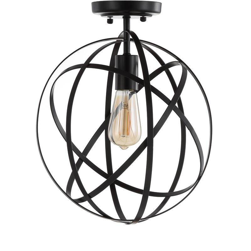 Alba 13" Metal LED Flush Mount, Oil Rubbed Bronze by JONATHAN Y