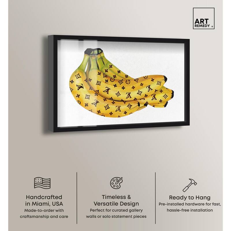 Fashion Bananas III Shadowbox by Art Remedy
