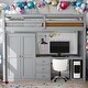 preview thumbnail 21 of 33, Modern Desige Twin Size Loft Bed with Wardrobe,Desk and Storage Drawers