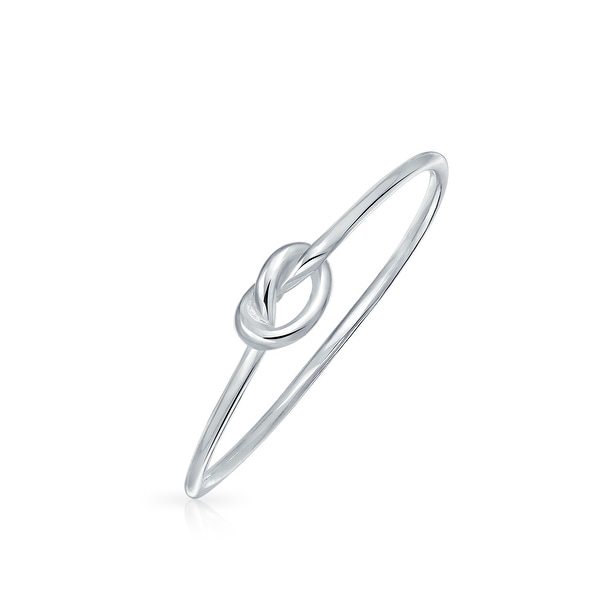 Minimalist Simple Midi Knuckle Thin 1MM Band Stackable Love Knot Ring For Teen For Girlfriend 925 Sterling Silver