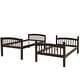 preview thumbnail 10 of 23, Twin over Twin Solid Wood Bunk Bed with Ladder & Fence