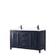 Option Dark Blue, Black Trim, White Cultured Marble Top