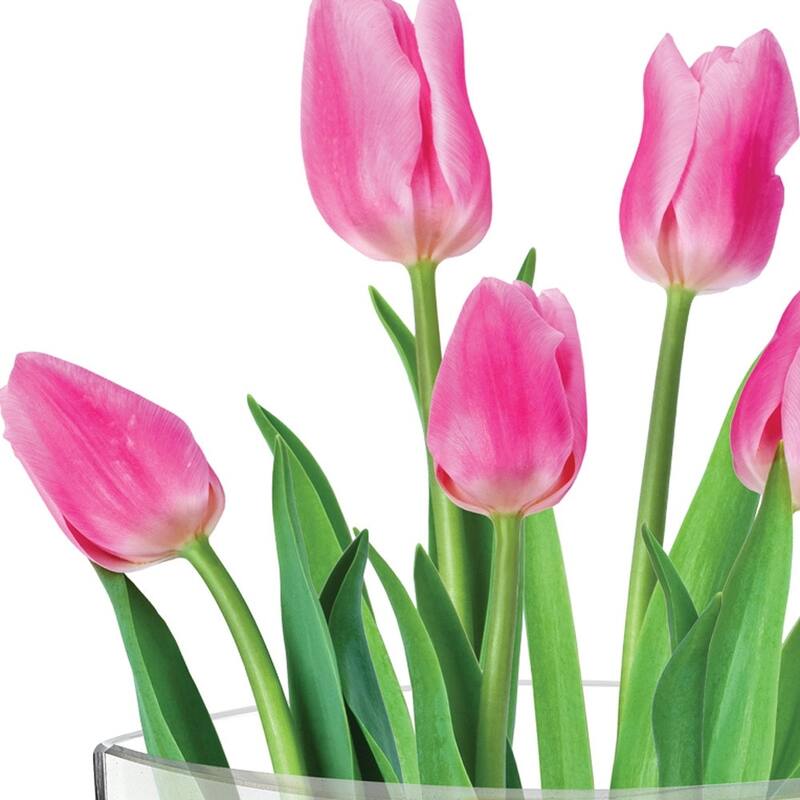 HomeRoots 11" Clear Bud Lead Free Crystal Table Vase