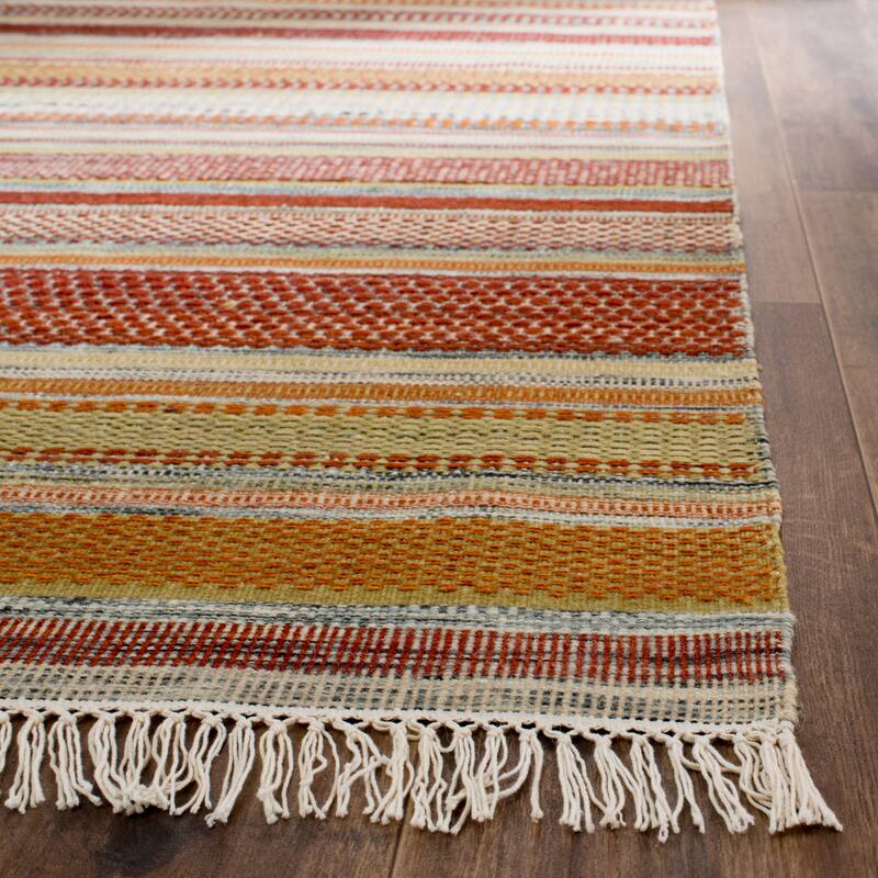 SAFAVIEH Handmade Striped Kilim Karissa Stripe Wool Rug with
