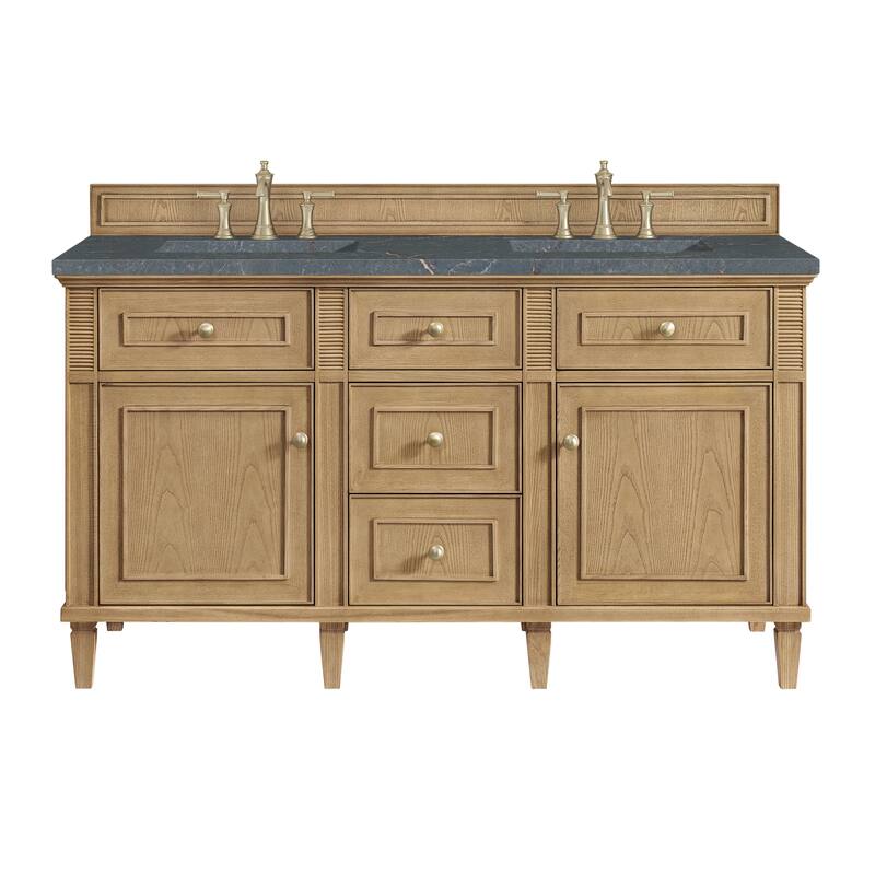 James Martin Vanities 424-V60D-3PBL Lorelai 60" Double Basin Wood - Light Natural Oak - Oak Finish
