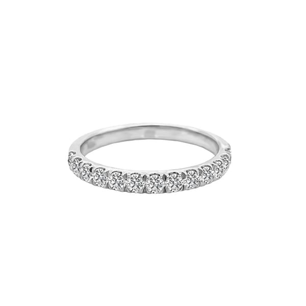 14K Gold Diamond Wedding Band (0.50 Ct, G-H Color, SI2-I1 Clarity) by Noray Designs. Opens flyout.