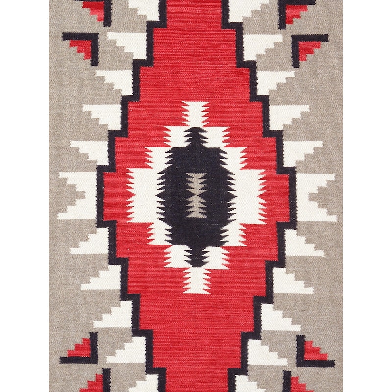 Pasargad Home Tuscany Reversible Wool Mocha Area Rug - 4' 0'' X 5'11''