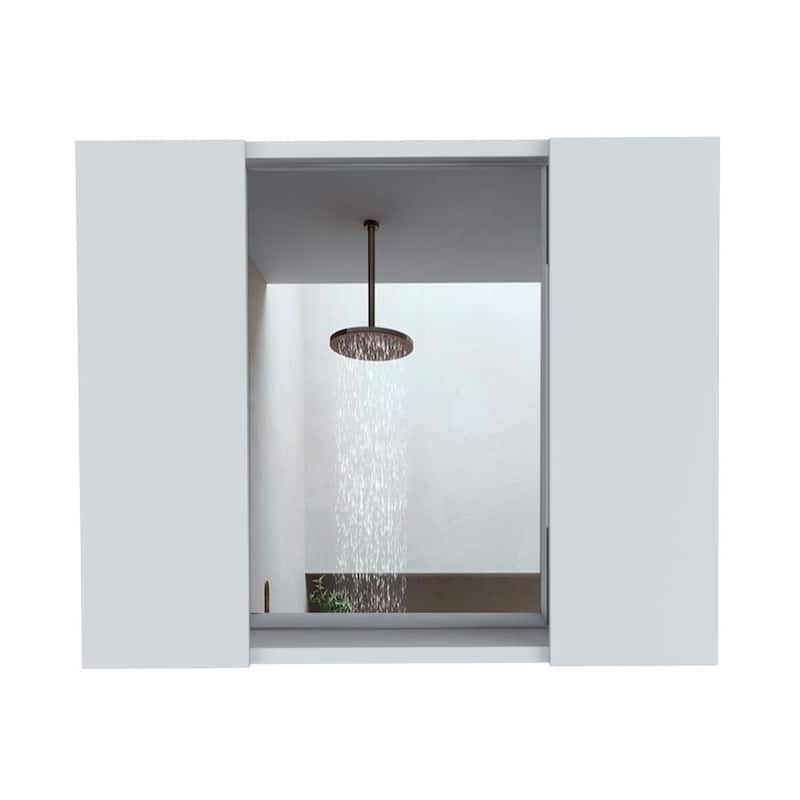 Artemisa Medicine Cabinet with Double Door, Mirror, and External Shelf - N/A