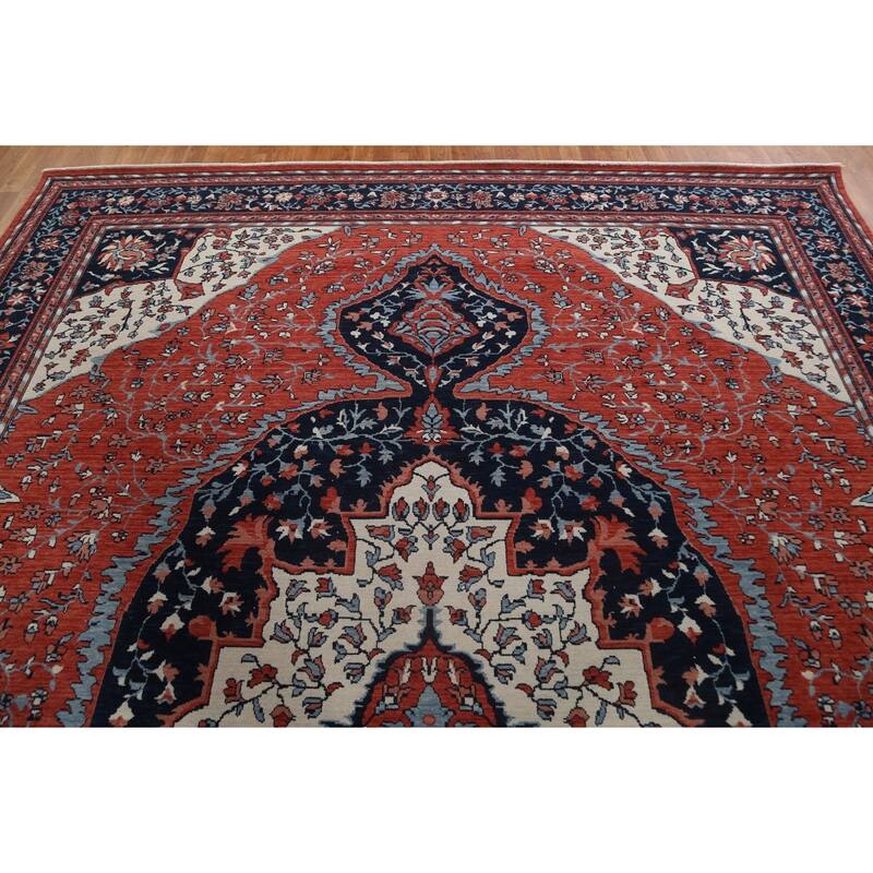 Traditional Sarouk Farahan Turkish Oriental Wool Area Rug Hand-knotted - 9'9" x 13'0"