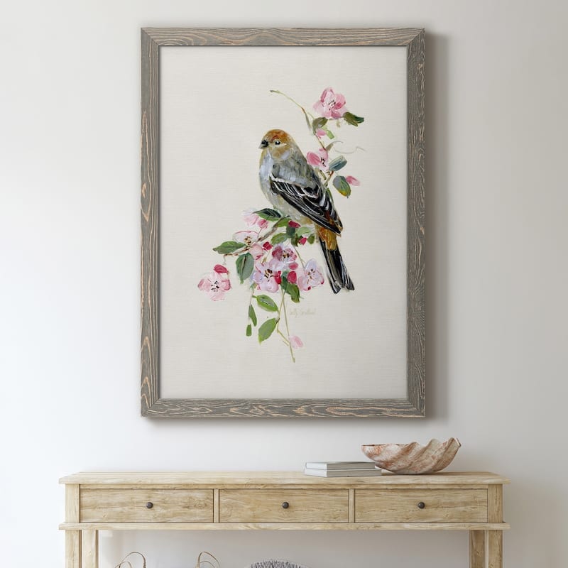 Spring Song Goldfinch-Premium Framed Canvas - Ready to Hang - Bed Bath
