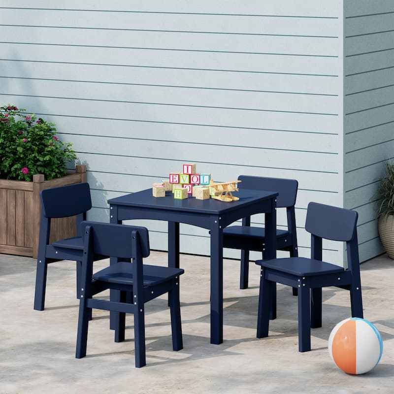 Polytrends Garden Party Kids Outdoor 5-Pieces Dining Set