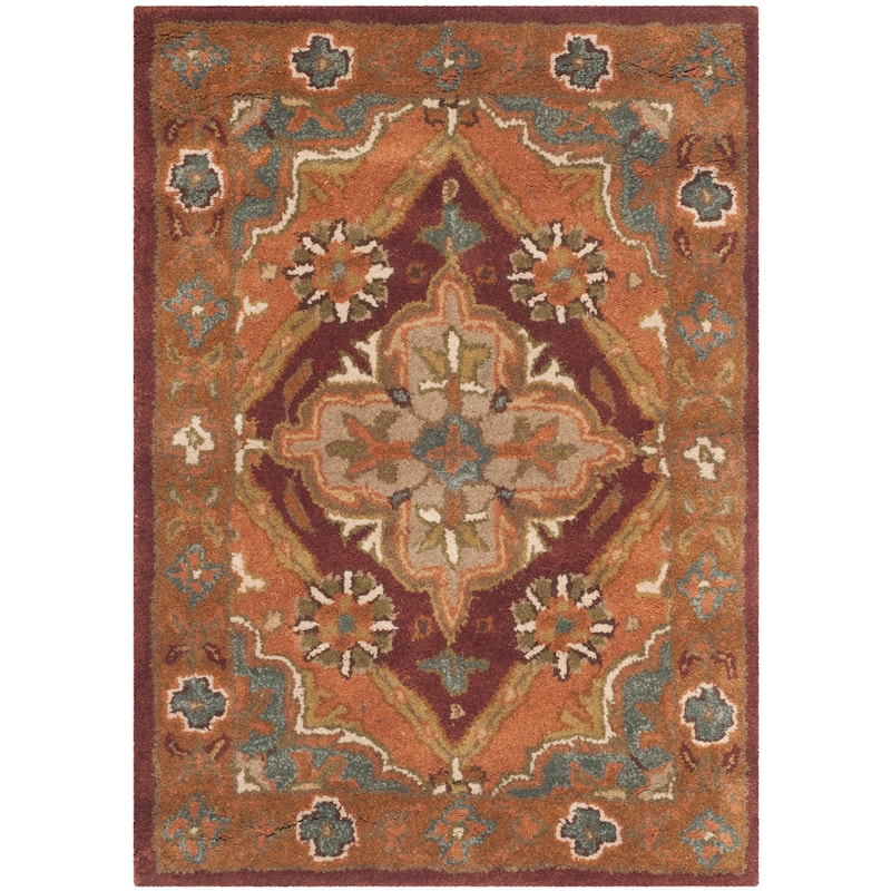 SAFAVIEH Handmade Heritage Tapestry Traditional Oriental Wool Rug - 2' x 3' - Rust
