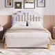 preview thumbnail 11 of 25, Full Size Velvet Upholstered Platform Bed with RGB Lights