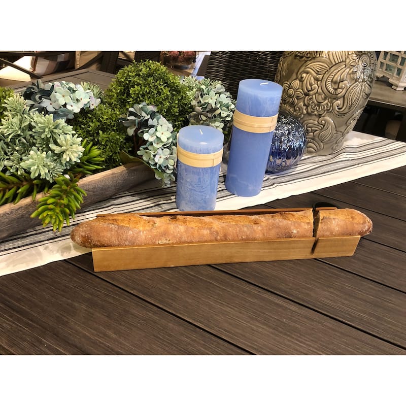 Acacia Wood French Bread Slicer