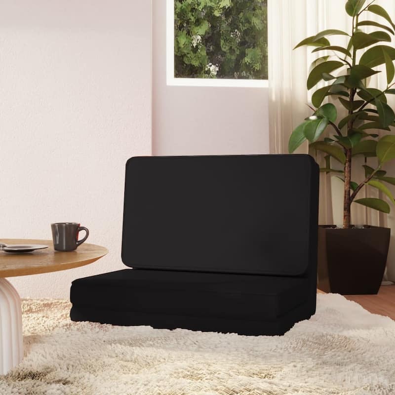 vidaXL Floor Chair Lounge Chaise Lounge Folding Floor Lounger Faux Leather