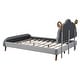 preview thumbnail 43 of 42, Full Size Upholstered Platform Bed with Animal Shaped Headboard