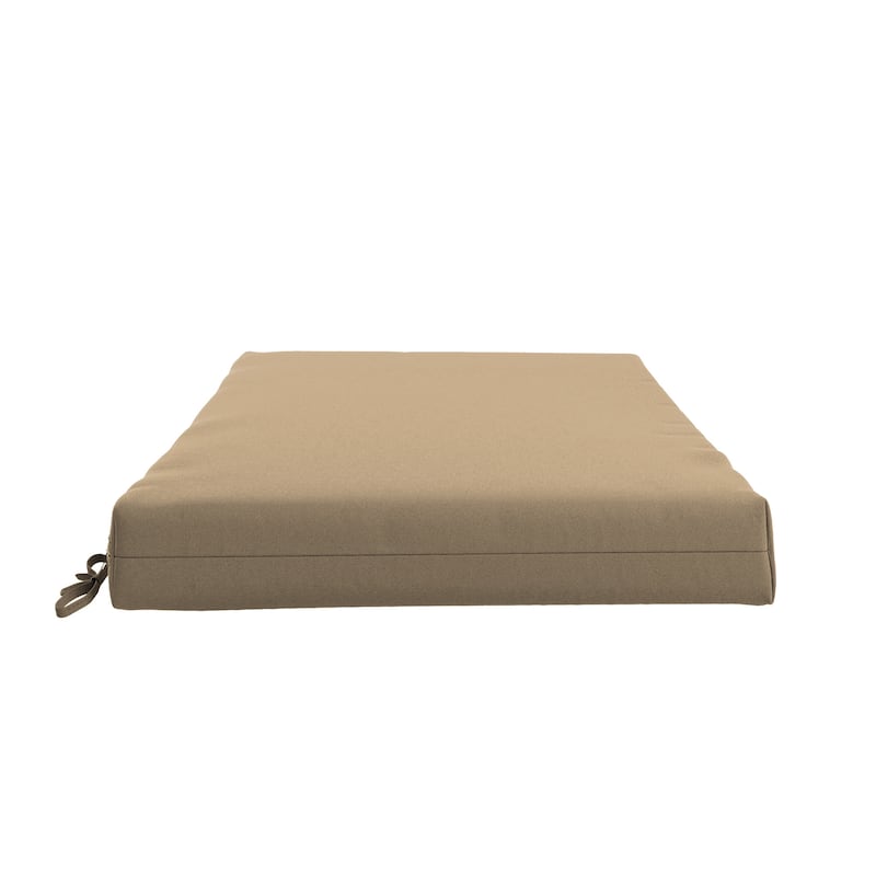 California Umbrella Outdoor Chair Pad Set of 2, 18" x 18", 2.5" Thick, Solstice Olefin Fabric