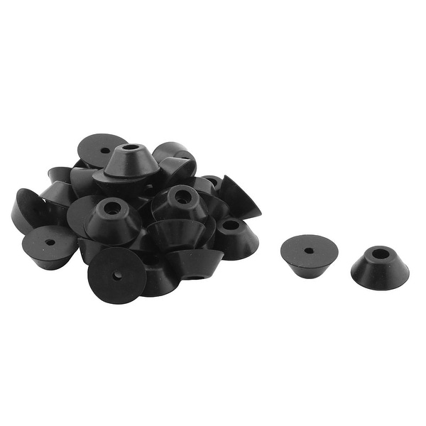 Canteen Rubber Furniture Closet Foot Leg Cover Tube Insert End Cap Black 35 Pcs