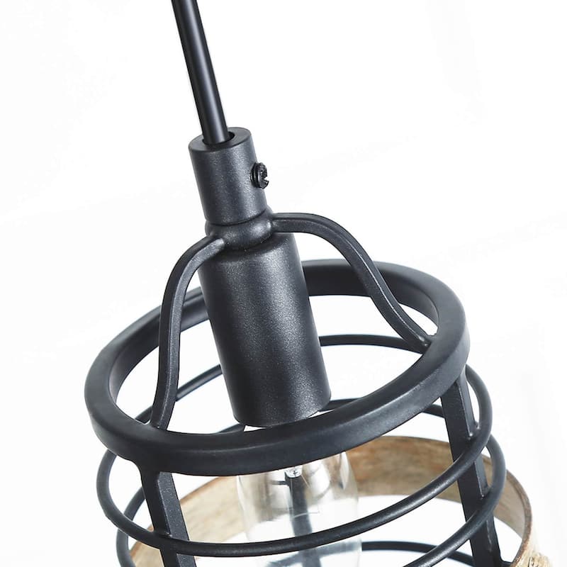 Carbon Loft Farmhouse 1-Light Cage Island Pendant Light - D4.7"*H7.9"