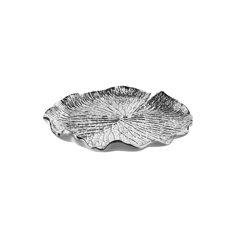 Elk Home Lilypad Silver Earthenware 11.25 Inch Wide Wall Art