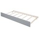 preview thumbnail 12 of 11, Full Size Wood Canopy Bed with Trundle Bed & Support Slats, No Box Spring Needed