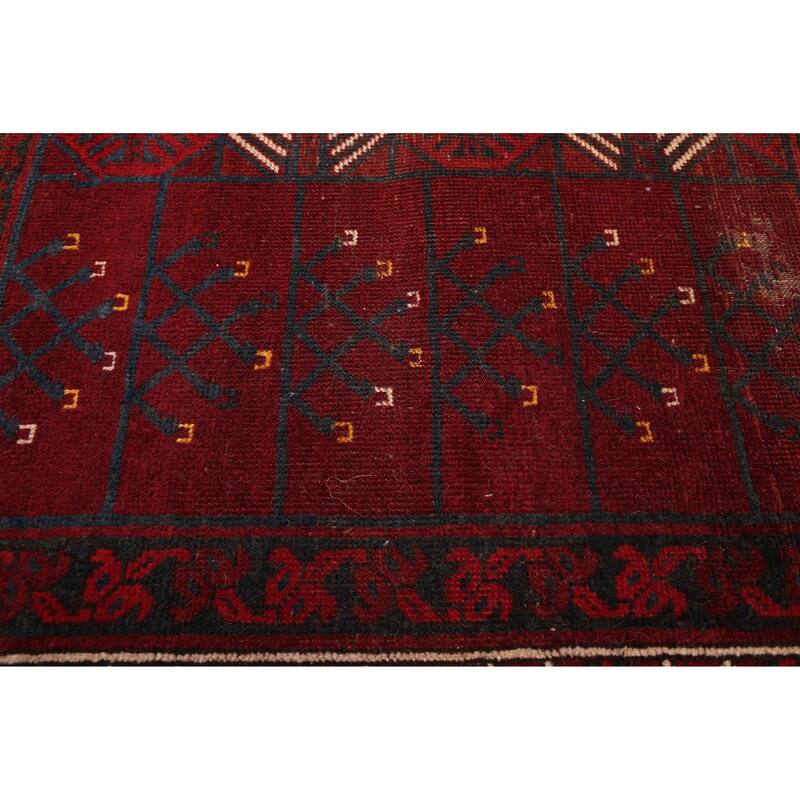ECARPETGALLERY Hand-knotted Finest Khal Mohammadi Dark Red Wool Rug - 4'7 x 6'4