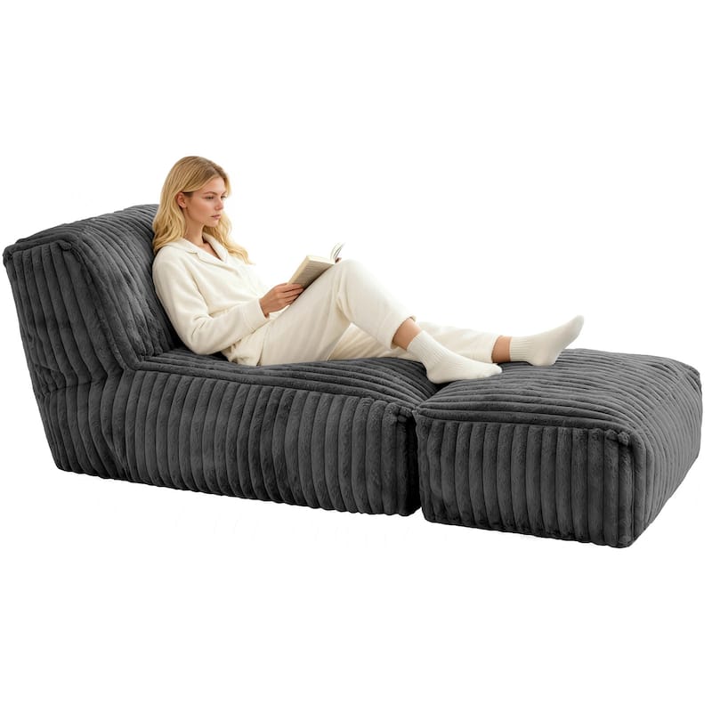 Modular Floor Chaise Lounge - Convertible Sofa Bed for Multi-Scene Relaxation
