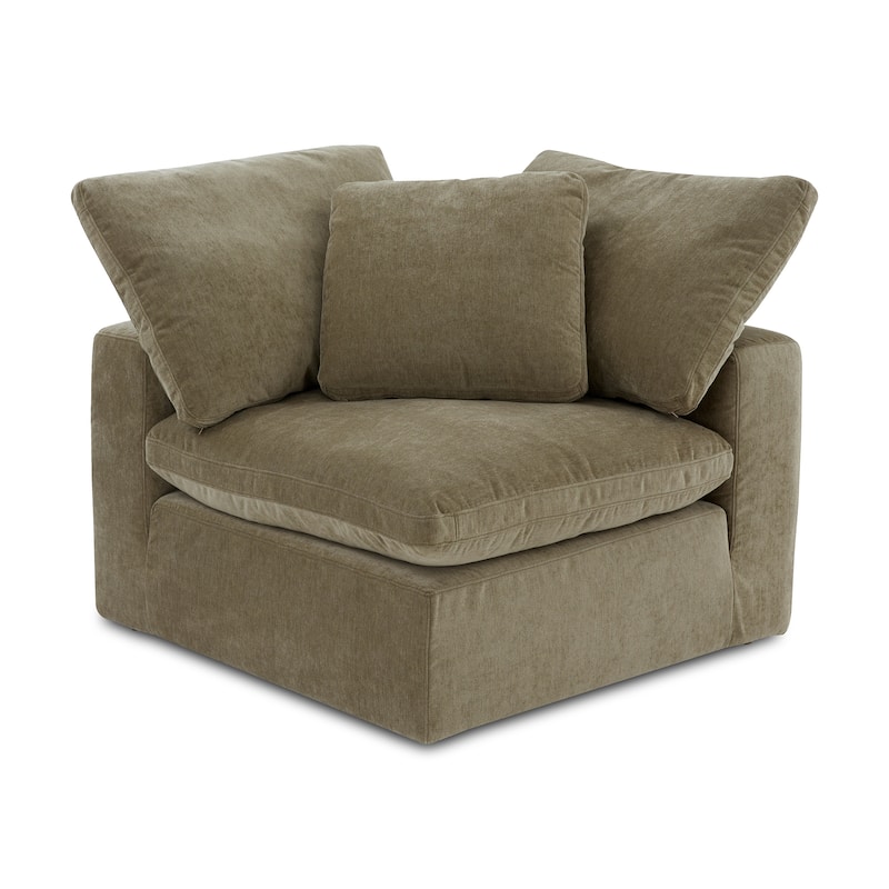 Aurelle Home Tami Modular Sectional Piece - Corner Module - 38" x 38" - Resist Desert Sage