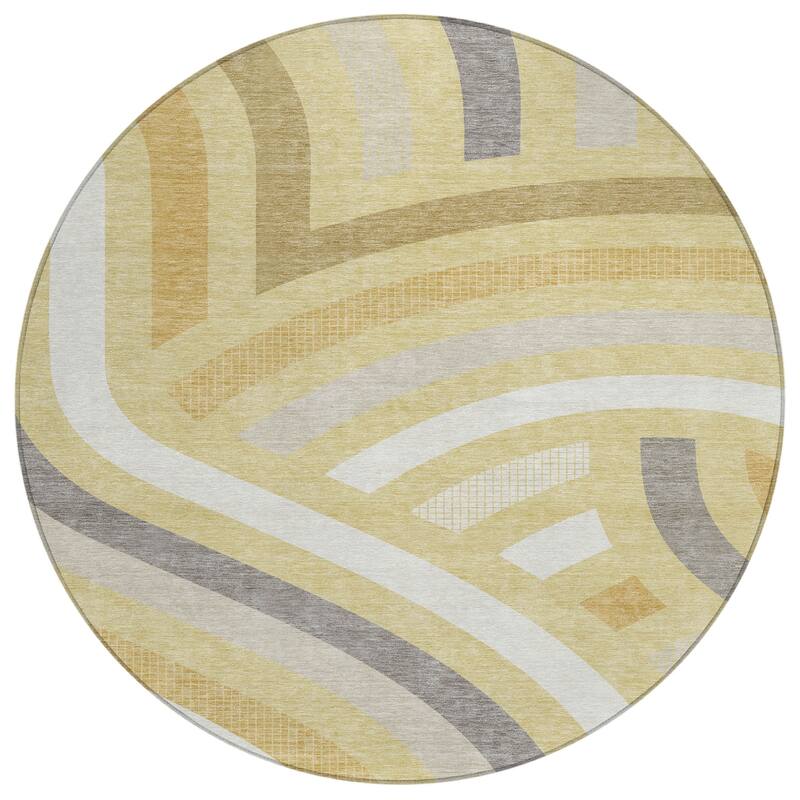 Machine Washable Indoor/ Outdoor Modern Jalen Chantille Rug