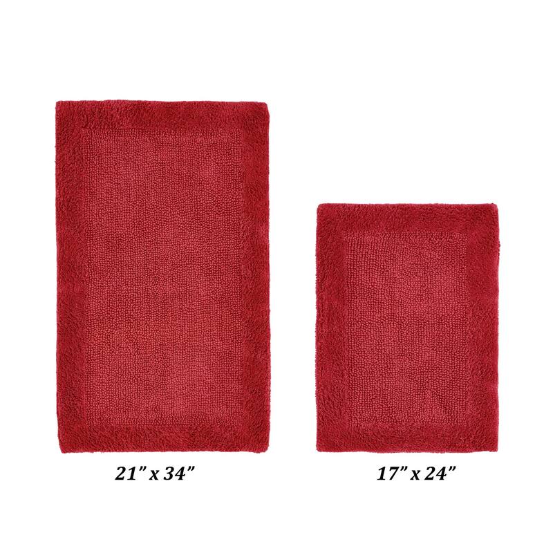 Better Trends Bath Rugs Set 100% Cotton Tufted Soft Water Absorbent Bathroom Rug for Shower, Sink Bath Mats Edge Collection