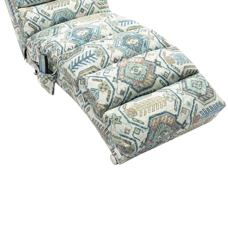 Linen Chaise Lounge Indoor Chair, Modern Long Lounger for Office or Living Room