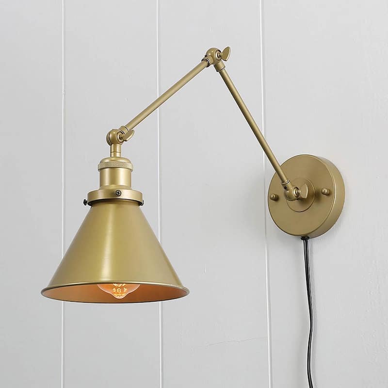 Modern Farmhouse Transitional 1-light Swing Arm Lights Wall Sconces Lamp