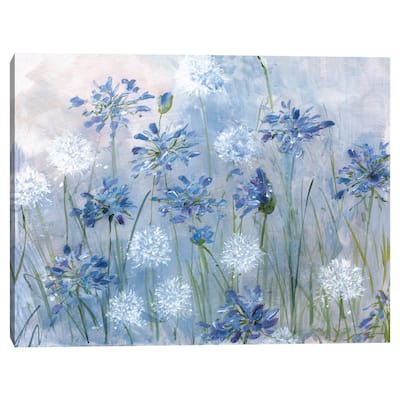 Dandelion and Agapanthus by Sally Swatland Canvas Art Print