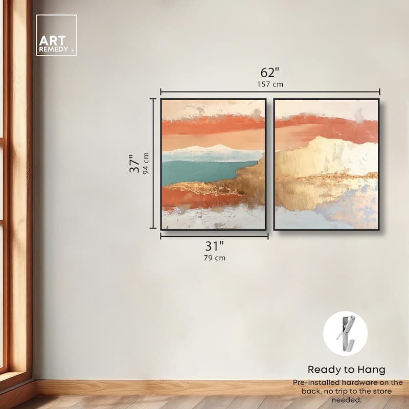 Earthy Glow I Canvas Set of 2 by Art Remedy