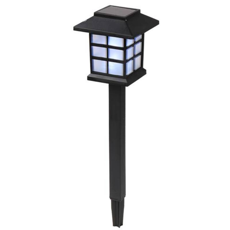 8pcs White LED Solar Lantern Torch Light Garden Landscape Lighting - 14.6 x 3.5 x 3.5