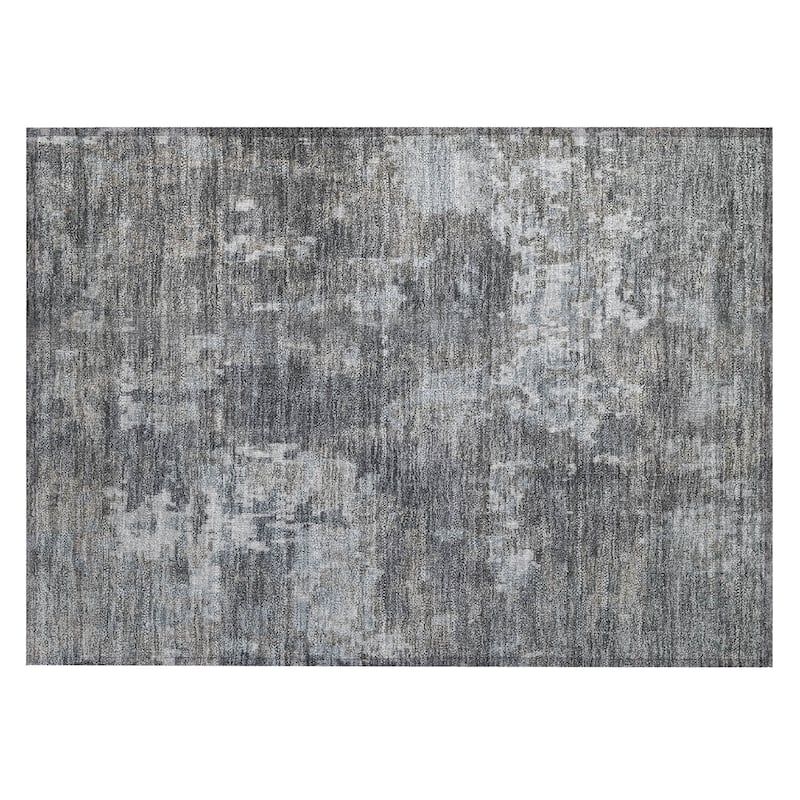 Machine Washable Indoor/ Outdoor Ombre Abstract Chantille Rug