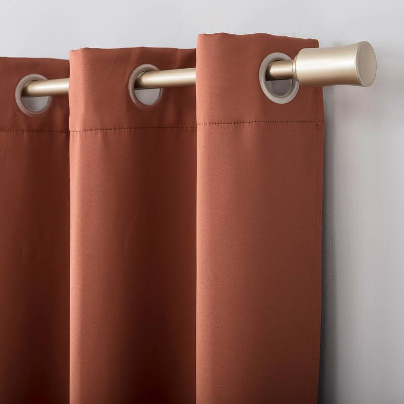 Sun Zero Saxon Energy Saving Blackout Grommet Curtain Panel, Single Panel