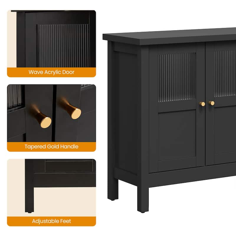 4-Door Storage Cabinet with Adjustable Shelves